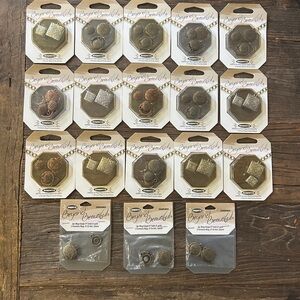Lot of 18 New Packs Magnetic Jewelry Clasps 44 Total Antique Finish Craft Supply